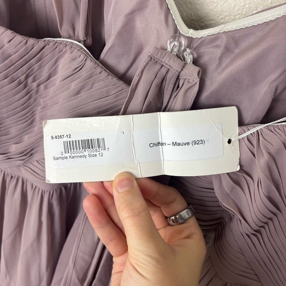 NWT Revelry Kennedy Chiffon Convertible Maxi Dress In Mauve 46” Length Size 12 - Picture 8 of 12